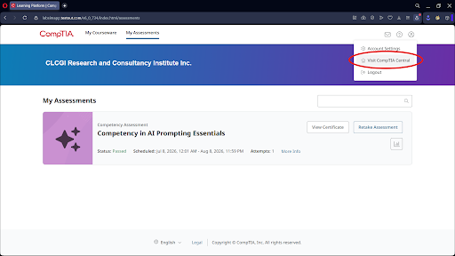 Visit CompTIA Central