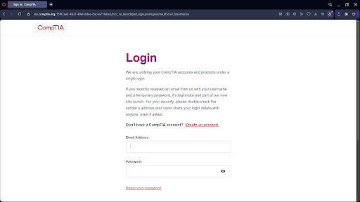 CompTIA Central login