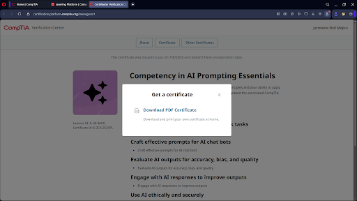 Certificate download